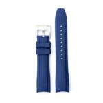 Curved End Rubber With Tang Buckle - Blue