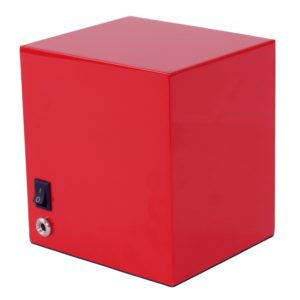 Wolf Lacquered Cub Watch Winder in red