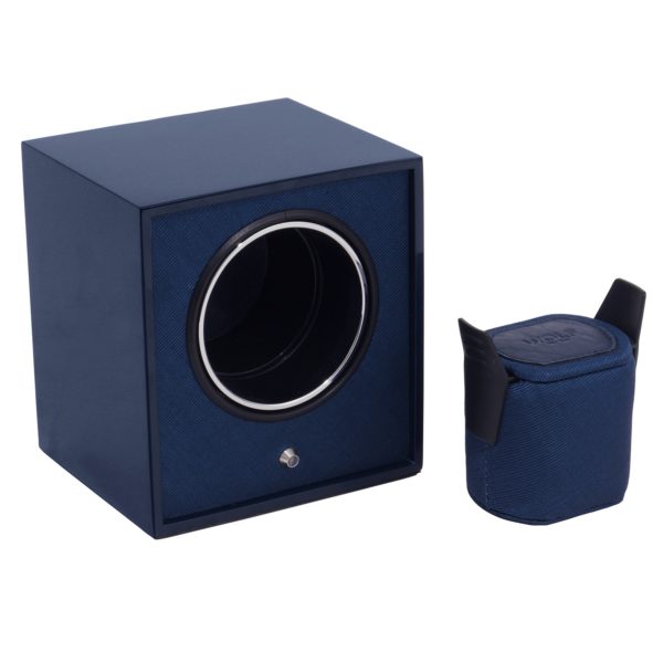 Wolf Lacquered Cub Watch Winder in navy
