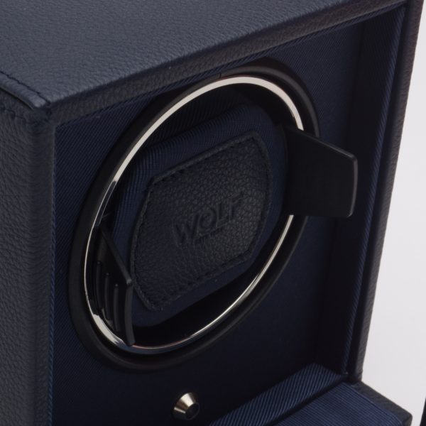 Wolf Cub Watch Winder with Cover in Navy