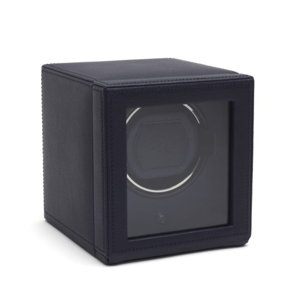 Wolf Cub Watch Winder with Cover in Navy