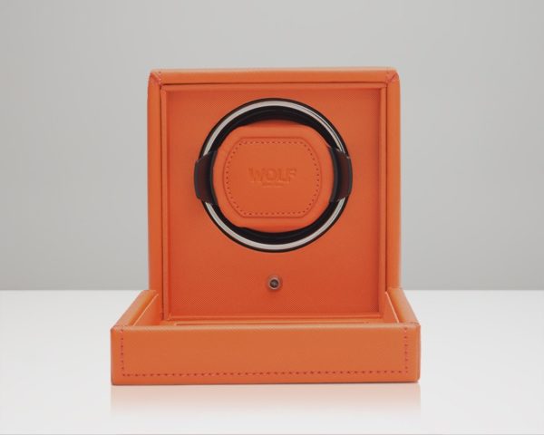 Wolf Cub Watch Winder with Cover in Orange