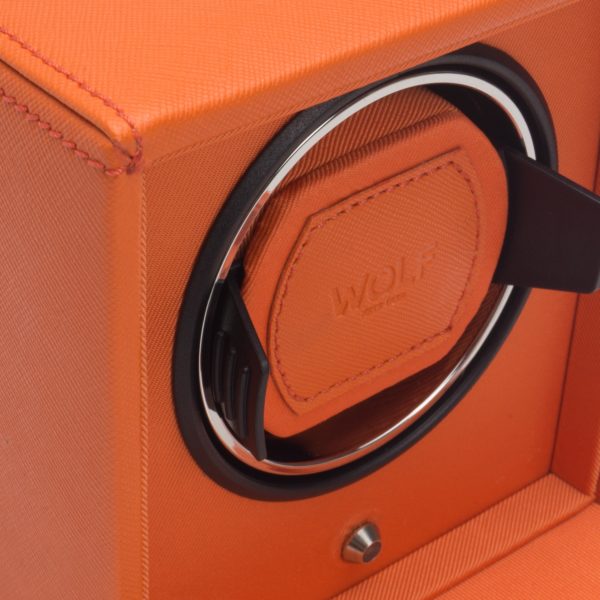 Wolf Cub Watch Winder with Cover in Orange