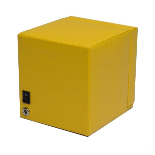 Wolf Cub Watch Winder with Cover in Yellow