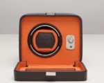 olf Windsor Watch Winder with cover in Brown & Orange
