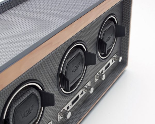 Wolf Meridian Triple Watch Winder in Blonde