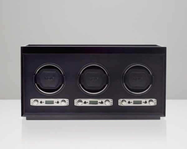 Wolf Meridian Triple Watch Winder in Black