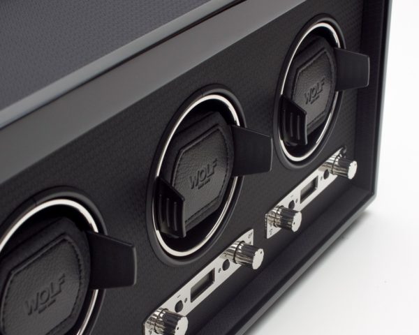 Wolf Meridian Triple Watch Winder in Black