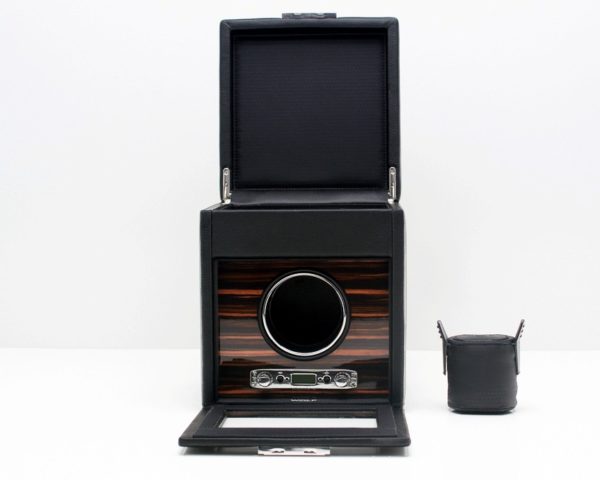 Wolf Roadster Watch Winder with Storage in Black