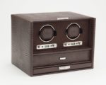 Wolf Blake Double Watch Winder in Brown Teju Lizard