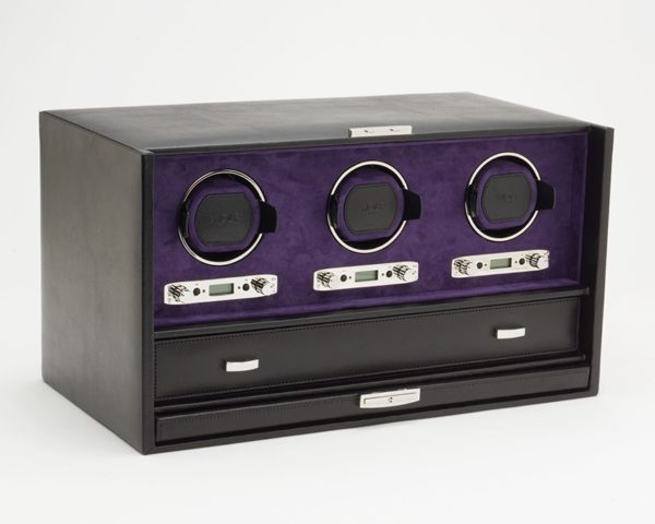 Wolf Blake Triple Watch Winder in Black
