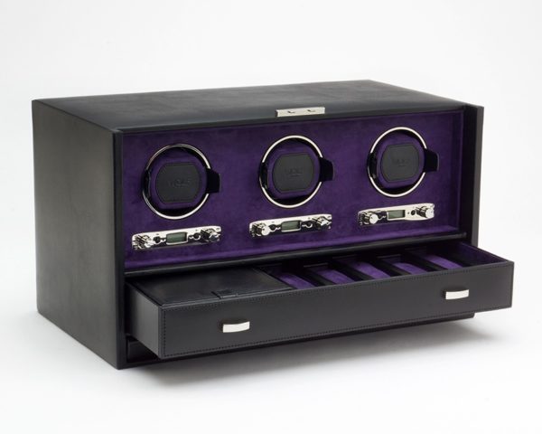 Wolf Blake Triple Watch Winder in Black