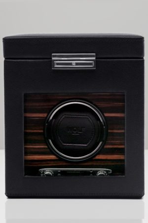 Wolf Roadster Watch Winder with Storage in Black