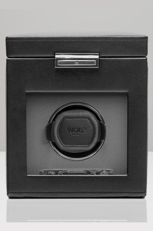 Wolf Viceroy Watch Winder with Storage in Black