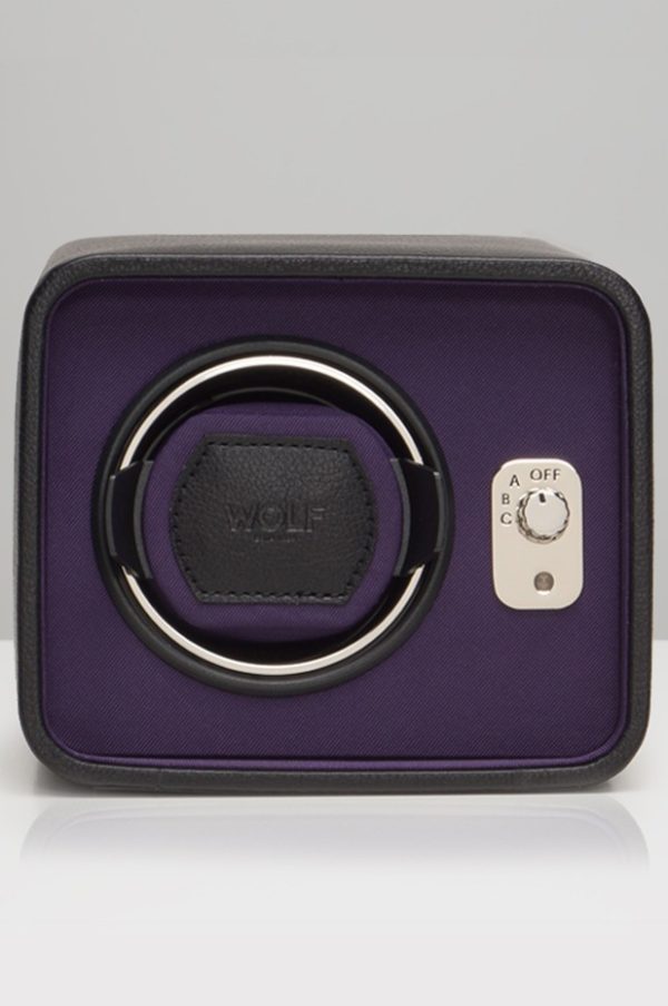 Wolf Windsor Watch Winder in Black & Purple