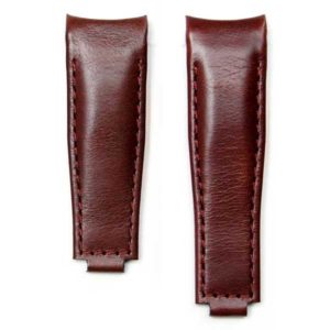 Leather Strap for Rolex Clasp - Brown