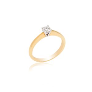 18ct Gold Brilliant Cut Diamond (0.25) Solitaire Ring