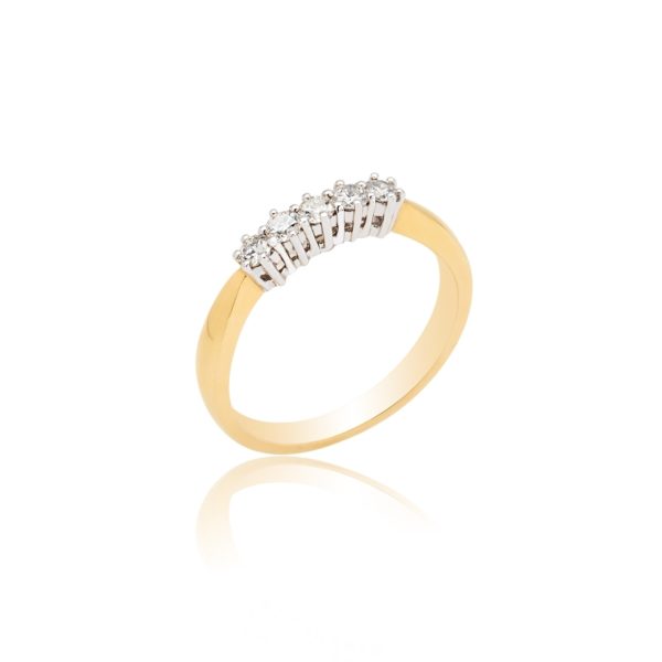 Brilliant Cut 5 Stone Diamond Ring