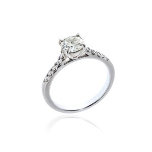 18ct White gold brilliant cut diamond ring