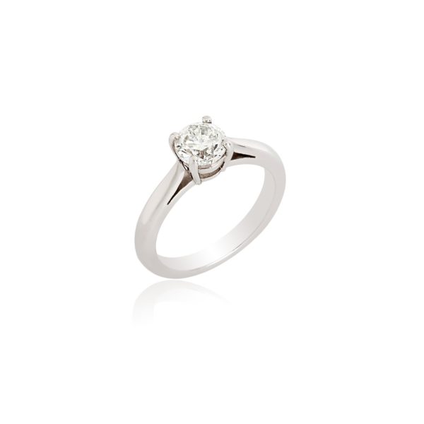 Platinum brilliant cut diamond ring