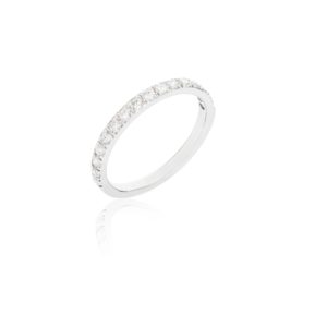 Platinum ladies princess cut dimaond half eternity ring.