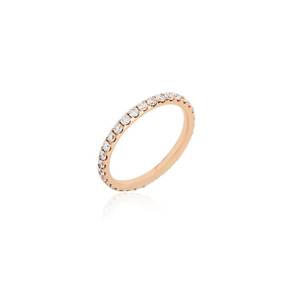 18ct rose gold full eternity diamond ring.