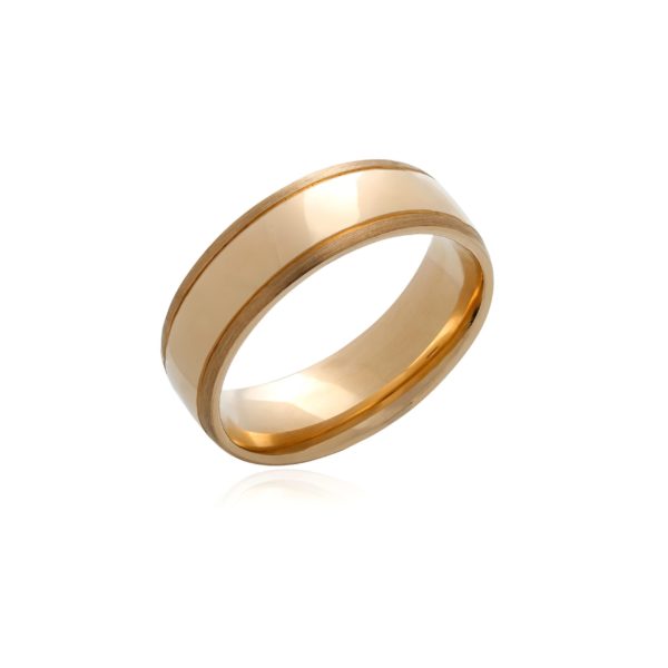 9ct Yellow gold gents wedding band.