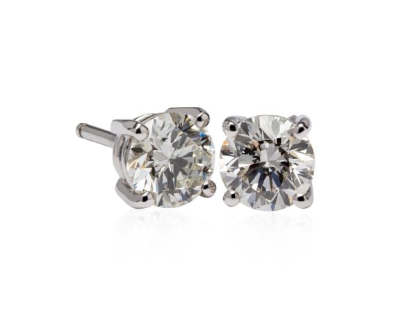 18ct White Gold Brilliant Cut Diamond Earrings