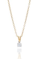 18ct yellow gold brilliant cut diamond pendant