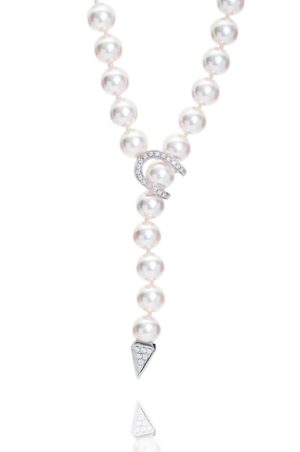 Akoya pearl tassel lariatte necklet