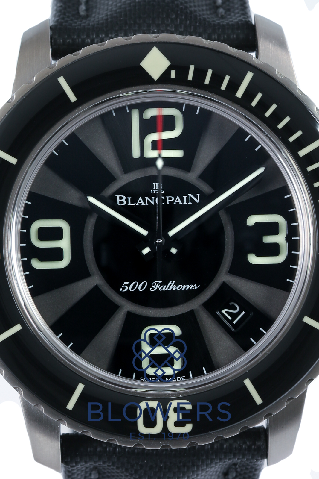 Blancpain 500 Fathoms 50015 12B30 52B Blowers Jewllers