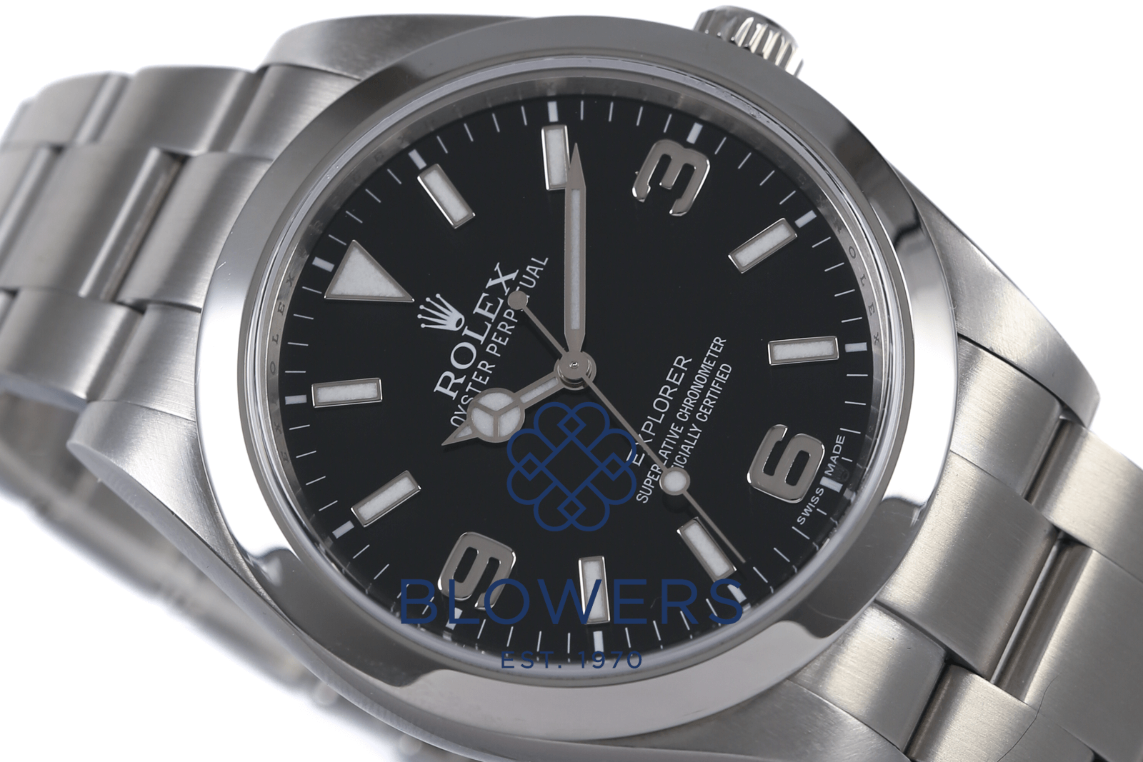 Rolex explorer 1 blue dial deals
