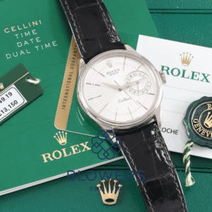 Rolex White Gold Cellini Date 50519