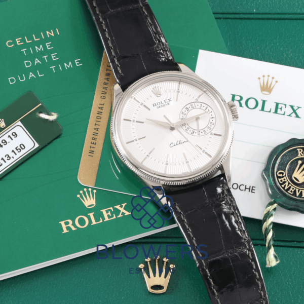 Rolex White Gold Cellini Date 50519