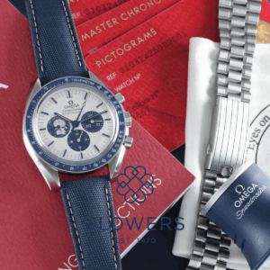 Omega Speedmaster Silver Snoopy Award 50th Anniversary Chronograph 310.32.42.50.02.001