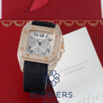 Cartier Santos Joaillerie 100 XL Chronograph Factory "Diamond Pavé" Reference WM502351