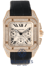 Cartier Santos Joaillerie 100 XL Chronograph Factory "Diamond Pavé" Reference WM502351
