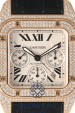 Cartier Santos Joaillerie 100 XL Chronograph Factory "Diamond Pavé" Reference WM502351